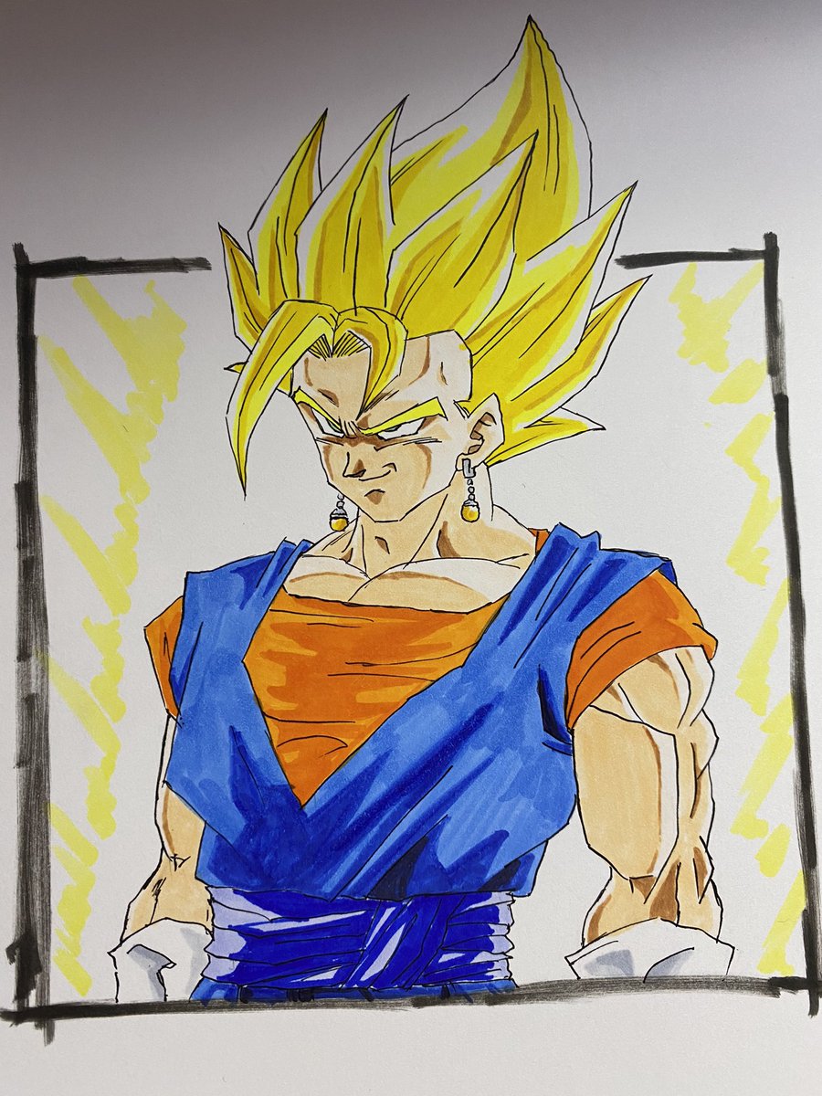 ドラゴンボール こいつが超ベジットだ ニヤッ イカフライのイラスト