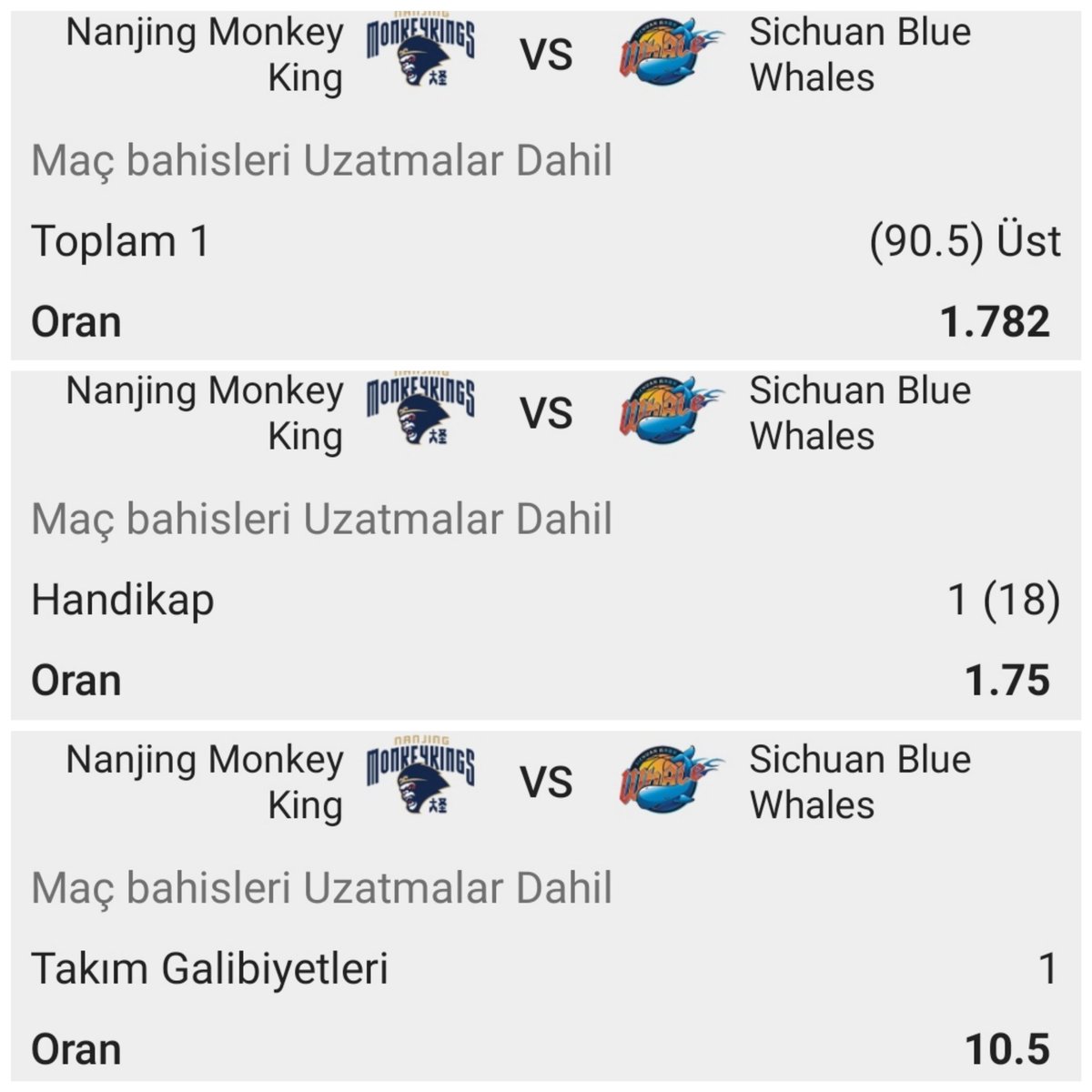 lazbeytahmin's tweet photo. Nanjing ligin en kötü hucüm eden takımlarından fakat karşılarında Sichuan gibi son 10 maçda ortalama 105 yemiş bir takım var.Pota altında Moultrie seri ayaklarıyla Haddadi ayısına üstünlük kurmasını bekliyorum.18.5 handikap çok fazla 10 orandan maçı alır bile deneyeceğim. https://t.co/7Sh7SrrnF1