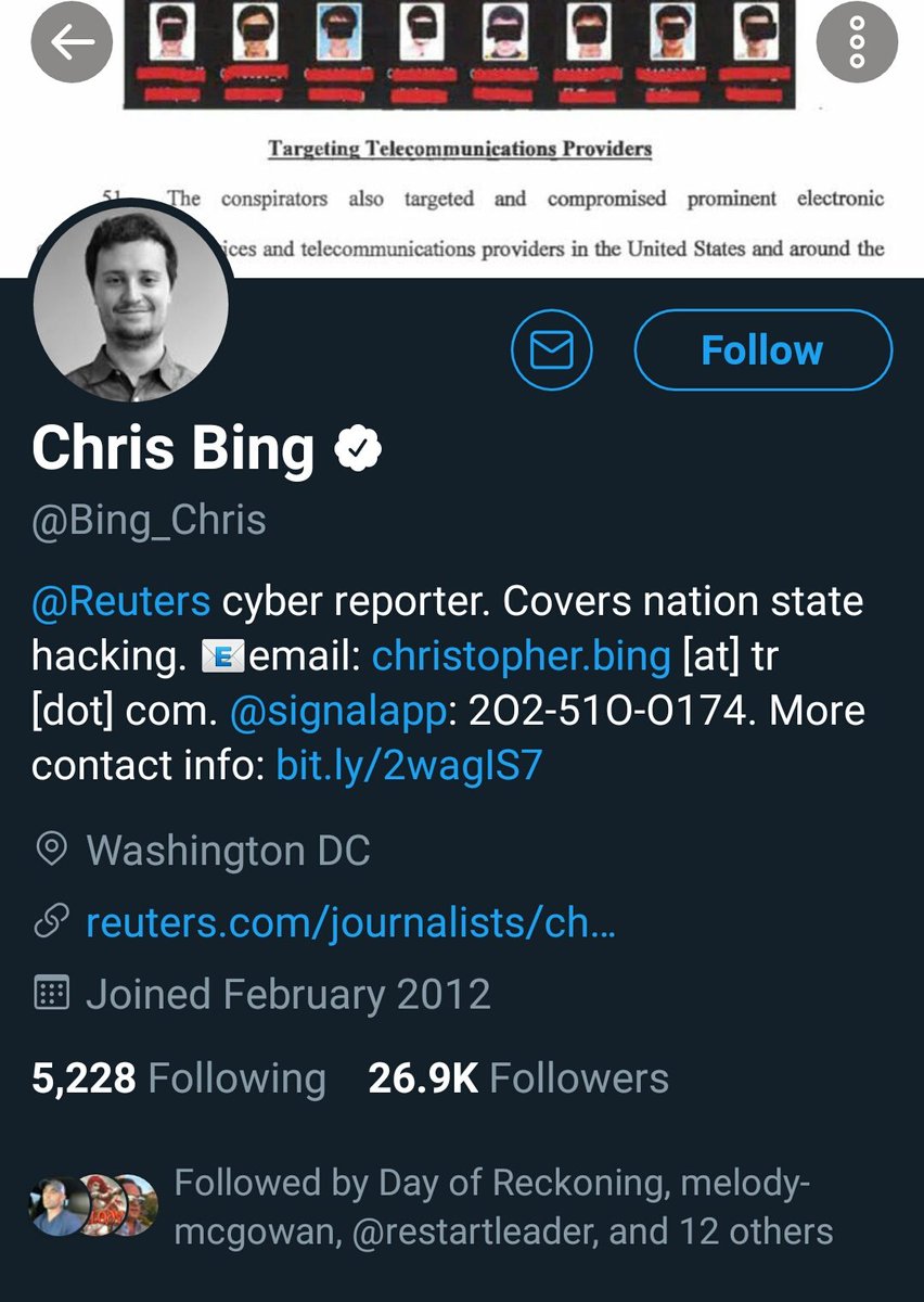10. Chris Bing with Reuters, post his favorite photo of the day by his colleagues. The first comment claims it should win a prize. Reuters goes on to write about how Trump can be removed from Office.