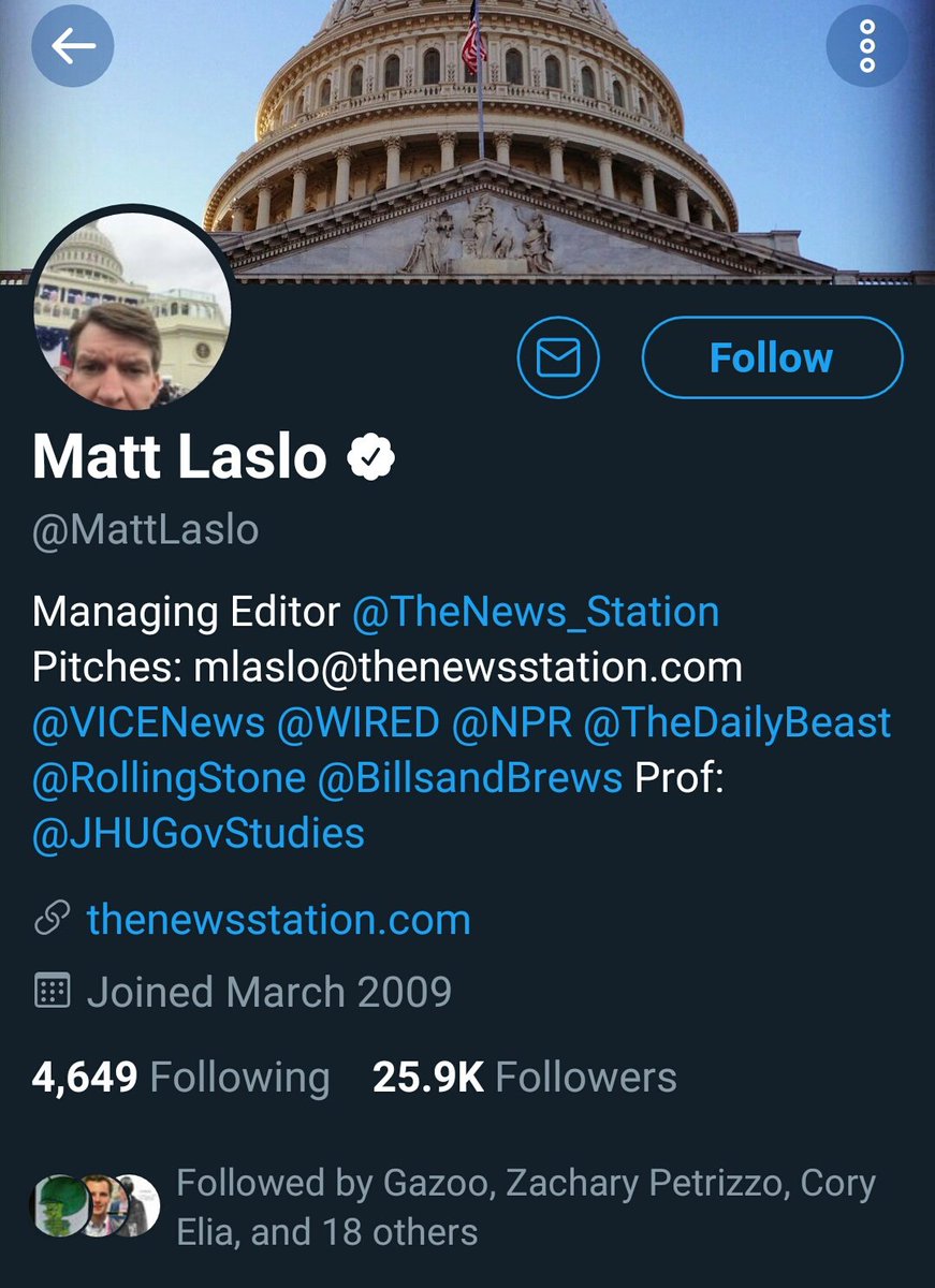 12. Chris also RTsa post about another reporter having a panic attack. Matt Laslo posted that tweet. I found the part about having NO poliice interesting and wanted see more on Laslo.