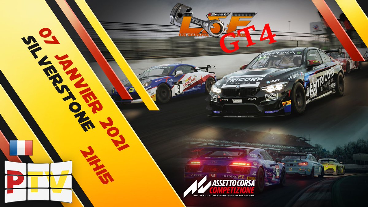 PaddockTV's tweet image. #beACC Antépénultième course du championnat aux 🇬🇧 pour le paddock du #GT4 de la Team LSF! 3 hommes se détachent pour le titre. Qui pourra les déstabiliser ?
🕢 21h5
🌎 Silverstone
❤️youtube.com/watch?v=DXXeXM…
💜twitch.tv/paddock_tv/
#Simracing