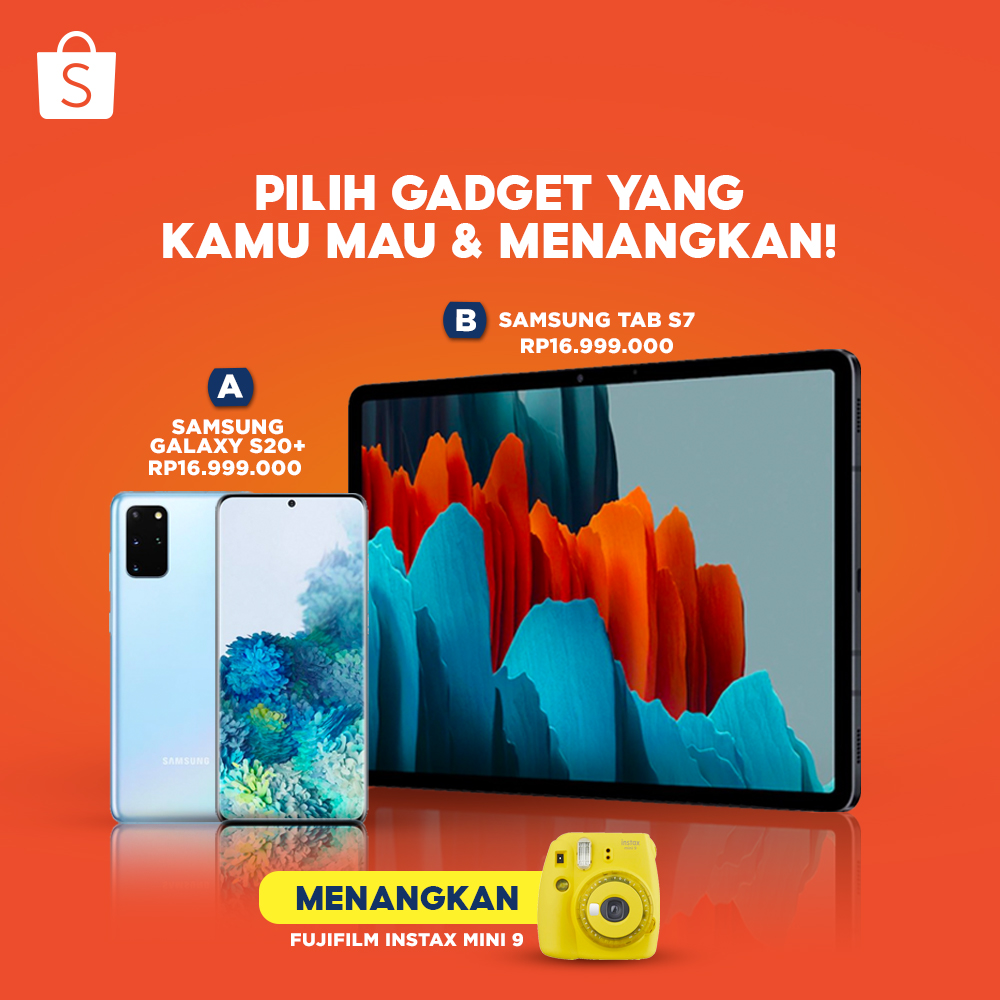 Sobat Shopee~ Hari ini Shopee mau GIVEAWAY Fujifilm Instax Mini 9 nih untuk kamu! Mau dong? Ikuti caranya ya:

1. FOLLOW @SHOPEEID
2. RT &amp; LIKE tweet ini
3. REPLY pilihan kamu pakai #HadiahInstaxDariShopee SEBANYAK-BANYAKNYA

Pemenang dipilih ACAK &amp; diumumkan 12 Januari 2021.