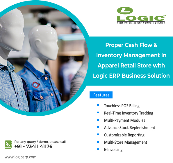Logicerp's tweet image. Streamline your Apparel Retail Business with Logic ERP Cloud &amp;amp; On-Premises Software Solution. For more information, visit: logicerp.com/Solutions/appa…
Call now for Demo: +91-73411-41176.
#apparelretailsoftware #apparelsoftware #garmentsoftware #footwearsoftware