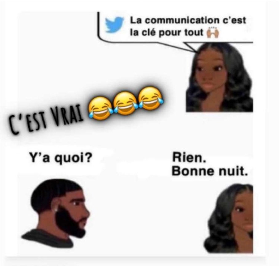 bebebeurette's tweet photo. La communication c'est la clé les filles 😂 https://t.co/LXiXKsmvlS