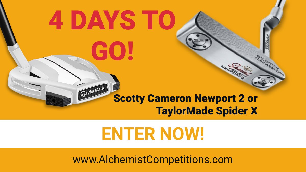 golfalchemist's tweet image. You’ve got to be in it to WIN it! 😉

Tickets seem to sell quicker near the end so don’t miss out!

2 runners up will also get free entry into our next competition! 

GUARANTEED WINNERS 🙌
AlchemistCompetitions.com