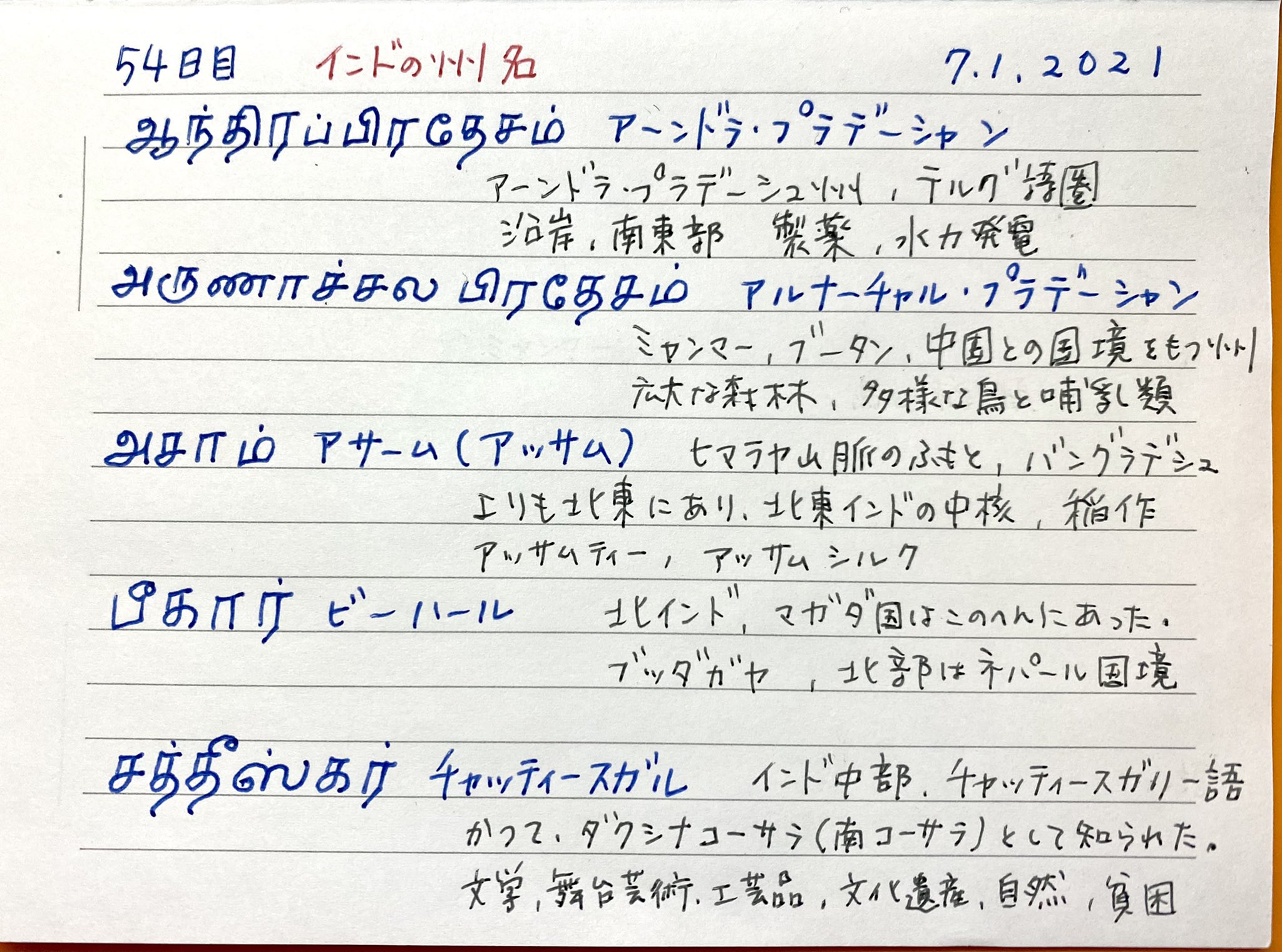 本日のタミル語 Twitter