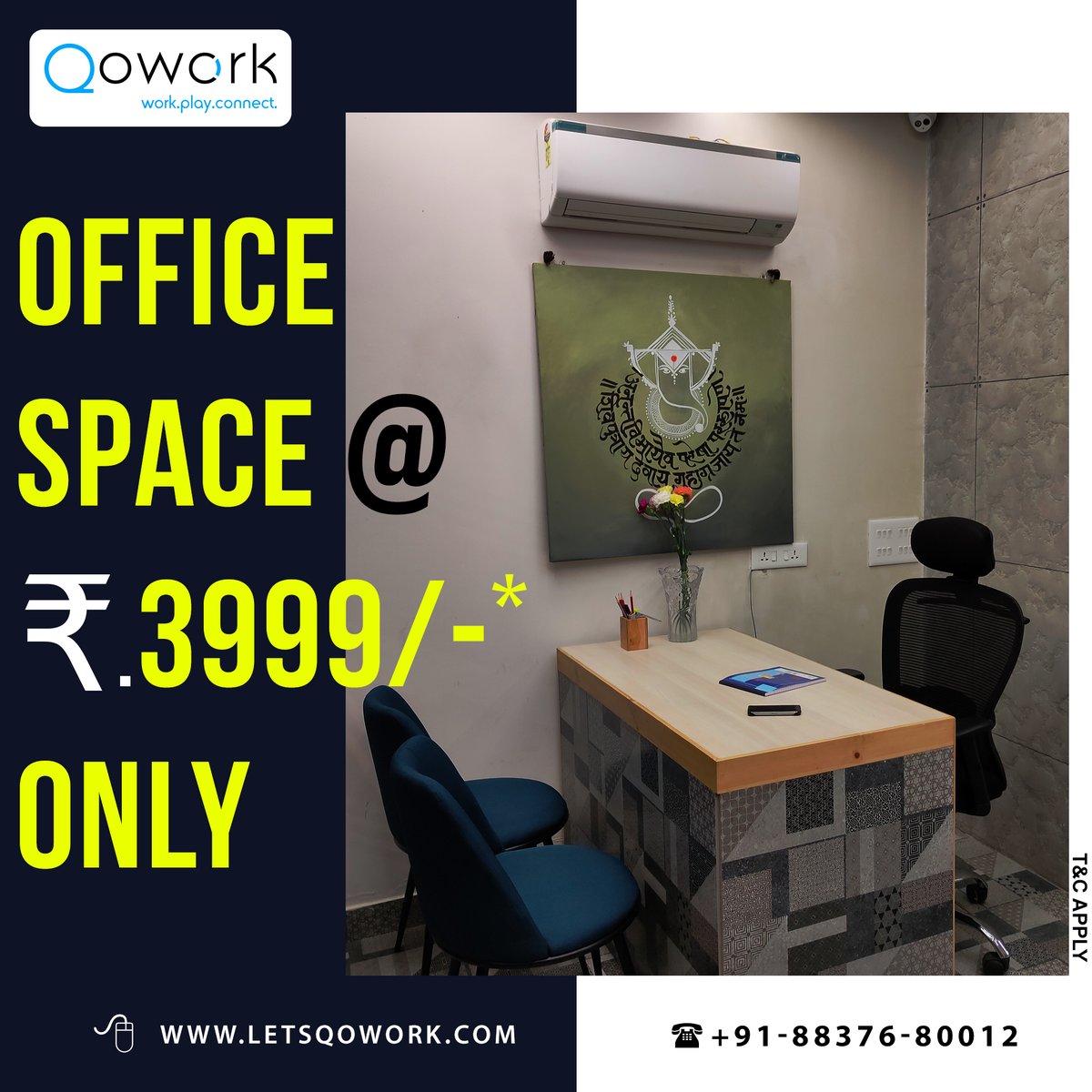 letsqowork's tweet photo. Professional Office Space @ 3999/-*
Just Give us a call and book your seat now or Just Visit: 
Web: https://t.co/VnK9VFaCeG
#PremiumCoworkingSpace
#Qowork #coworkingspaceinchandigarh #coworkingspaceinmadhyamarg #officespaceinchandiagarh #sharedofficespaceinchandigarh #OfficeSpace https://t.co/f0r5f4Pyld