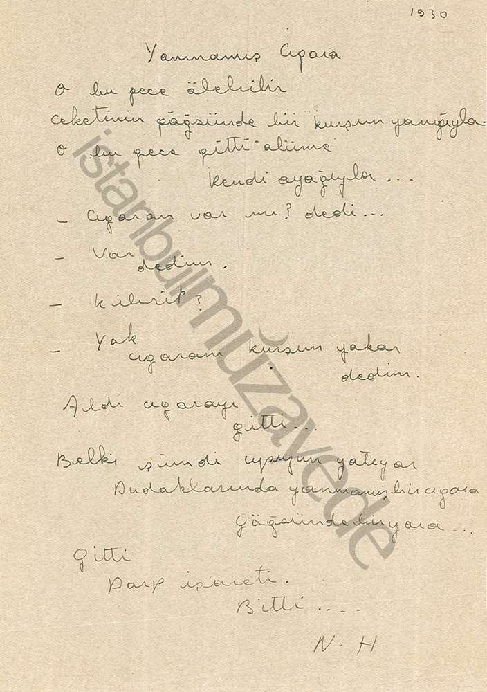 istmuzayede's tweet photo. Nâzım Hikmet'in Kendi El Yazısı ve İmzasıyla 'Yanmamış Cıgara" Şiiri Müzayedemizde. https://t.co/RIEnn99JJt #nazımhikmet #muzayede #book #kitap #kitapseverlertakiplesiyor #siir https://t.co/PBpY2hLMVJ
