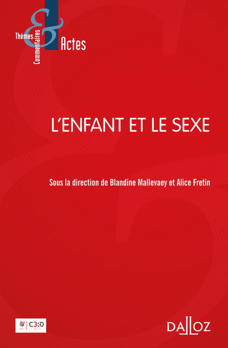 BMallevaey's tweet photo. @alice_fretin et moi avons le plaisir de vous annoncer la publication de l'ouvrage "L'enfant et le sexe" aux éditions @Dalloz, comprenant 25 contributions pour appréhender les problématiques liées à l'enfance, au sexe et à la sexualité, dont certaines tristement d'actualité. https://t.co/MAXai5yL65