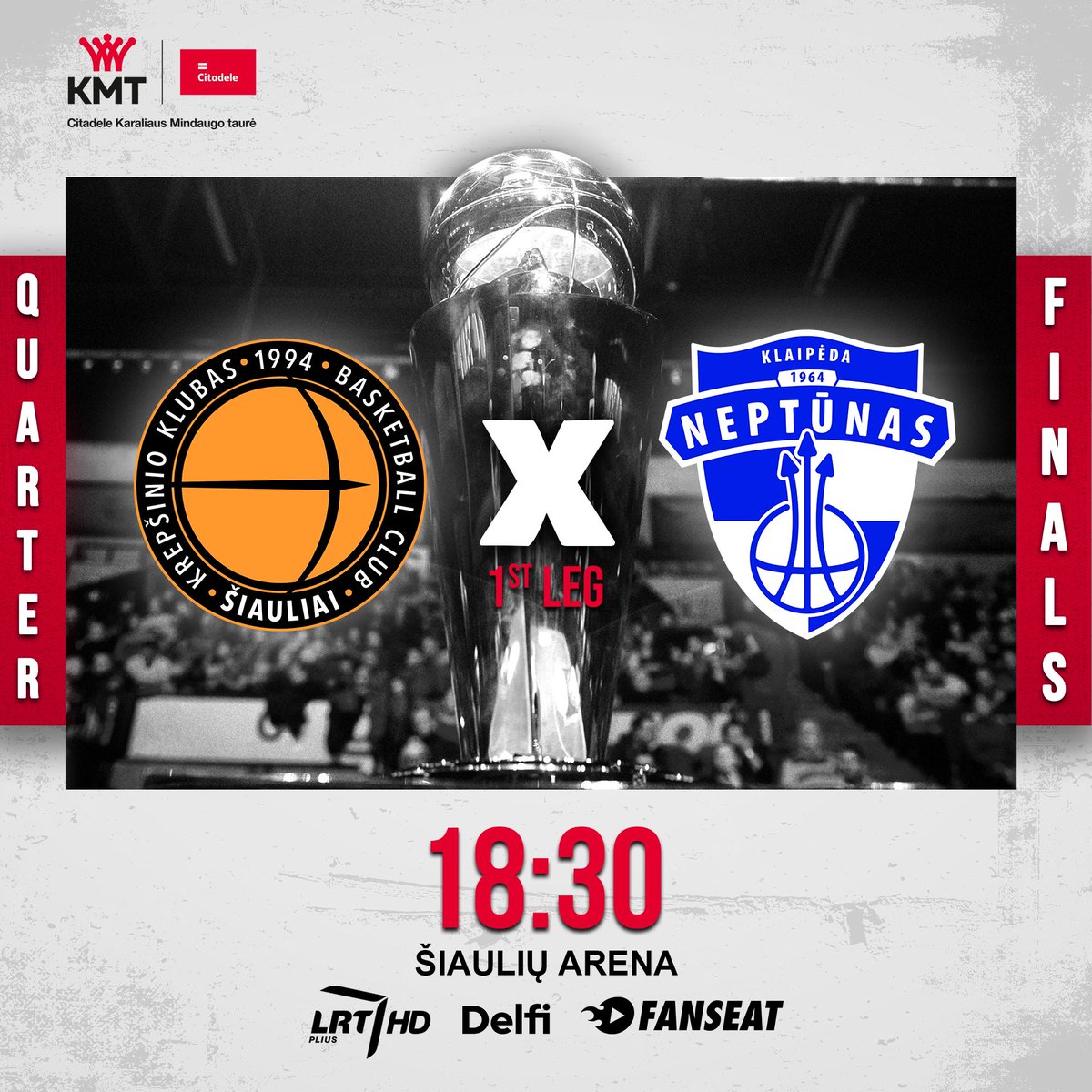 betsafeLKL's tweet photo. @BCSIAULIAI1 &amp; @bc_neptunas will start a fight for a 🎟 to #citadeleKMT Final 4 tonight 🤩 https://t.co/AwpBQ8IIZ6