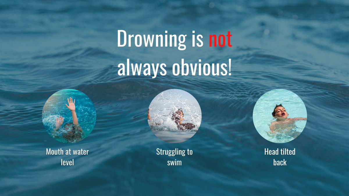 PCMFSouthAfrica's tweet photo. Drowning isn't always obvious. Be vigilant and watch out for the key signs that someone is in danger. If you suspect someone is in trouble call the lifeguards or for help immediately.
#pcmfsouthafrica #pcmfsa #pcmf #watersafety #learntoswim #swimming #drowningprevention https://t.co/9mgUkh1QpK