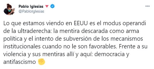 Mira, Pablo Iglesias se define como la ultraderecha.