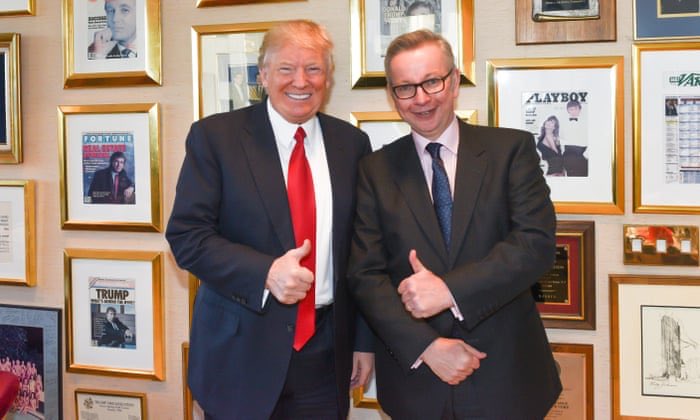 5) Michael Gove MPPrivately met with Donald Trump and described him as a “force of nature” in The Times, posing with his thumbs up with Trump.