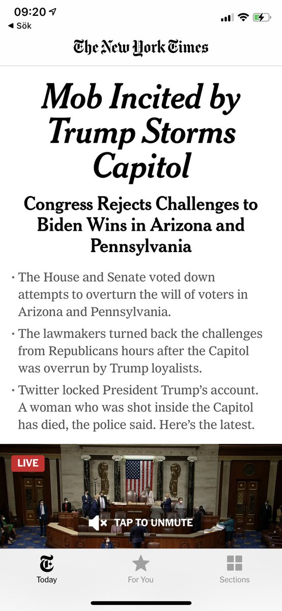 Perwis's tweet photo. Wow. First page on the NY Times today. Headline seems to be a correct assessment of what happened. Good that they are saying it as it is. https://t.co/yZIQthxnBE