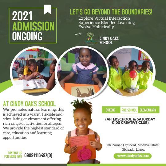 MyGbagada's tweet photo. We are committed to raising whole citizens that will show up confidently in every sphere of life.

For Enquiries👇🏼
@cindyoaksng 
09091116497, 09091116490
3b,Zainab Crescent, Medina Estate,Gbagada,Lagos. https://t.co/zoeaTRYBGL
