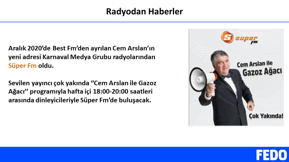 FedoReklam's tweet photo. Radyodan Haberler 7 Ocak 2021 https://t.co/FcZGozqvy5