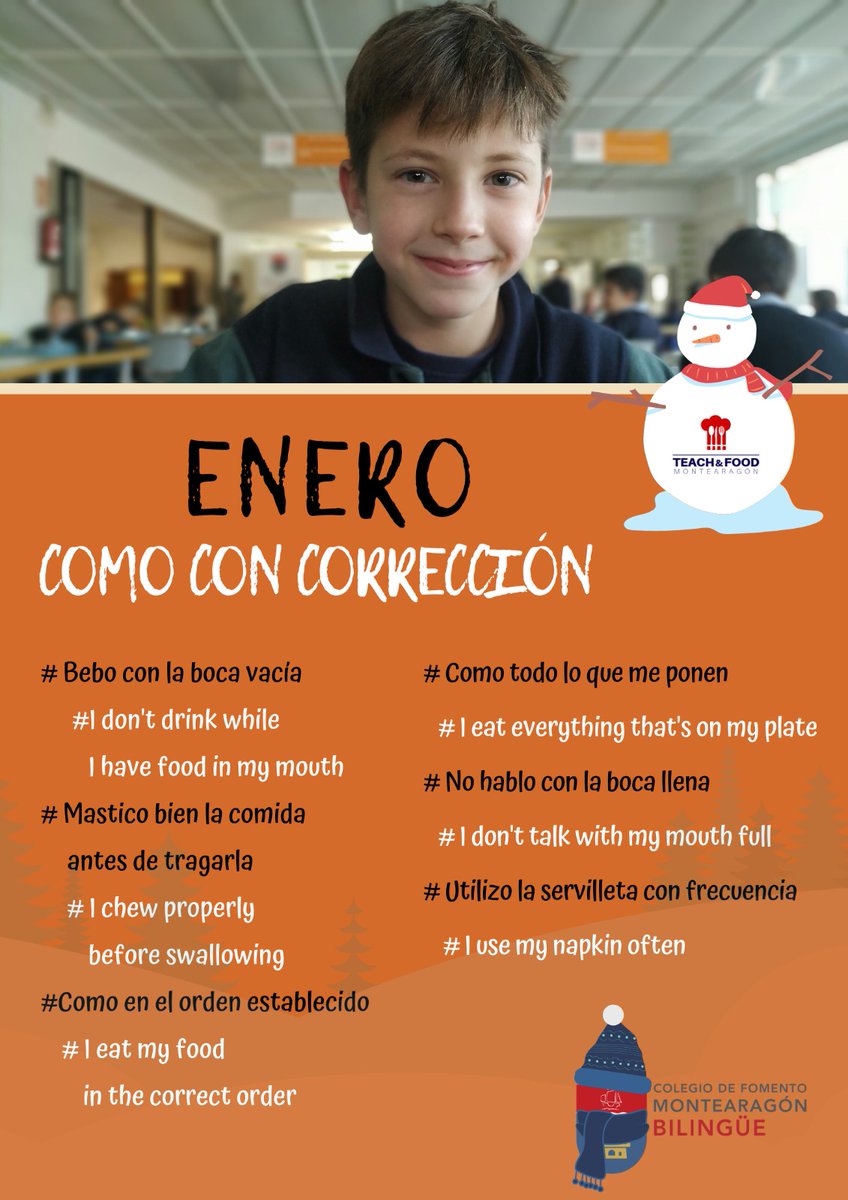 ColMontearagon's tweet photo. #ComedorEducativo #enero ¡Volvemos! #TeachAndFood https://t.co/7uhOcB4PAT