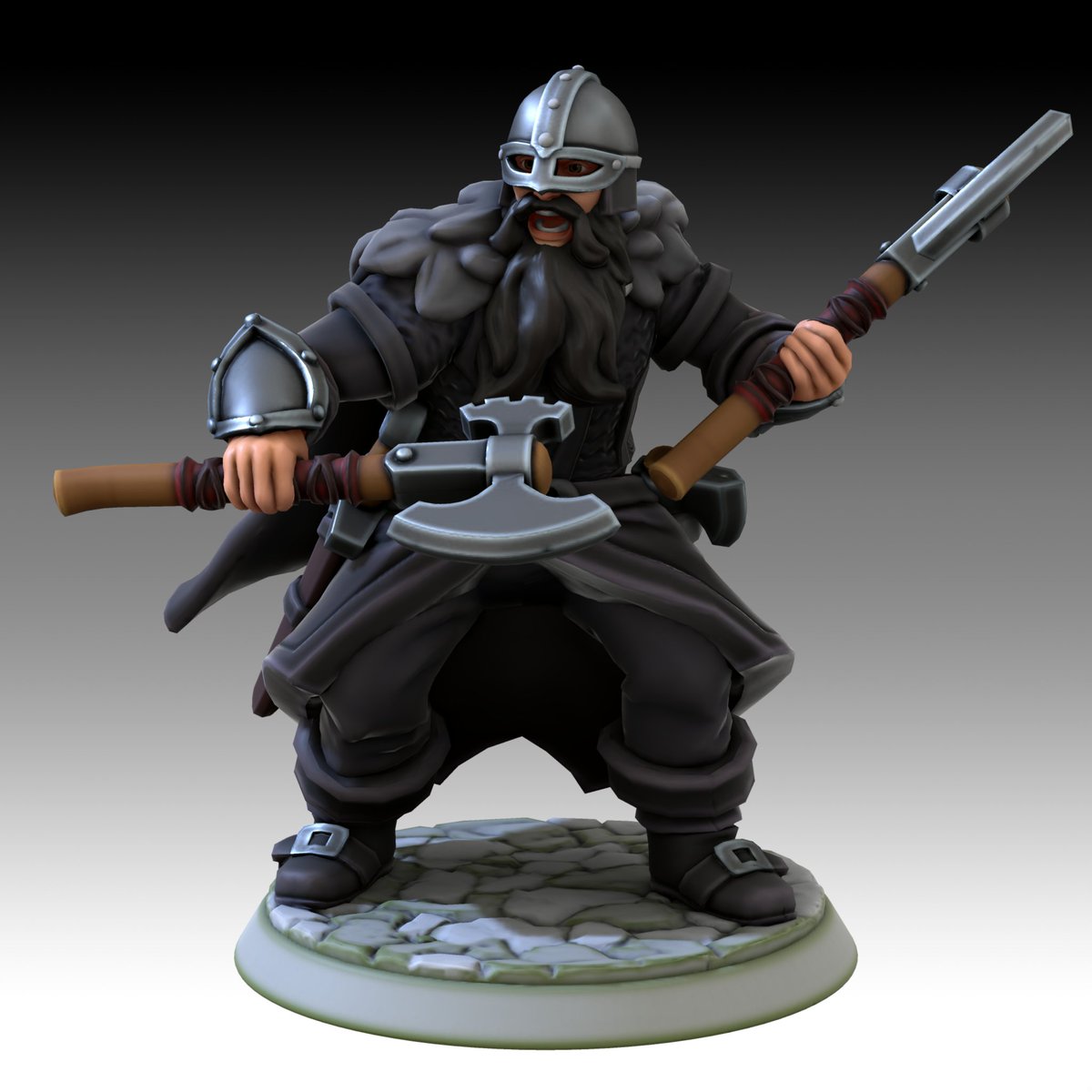 Here is my first <a href="/HeroForgeMinis/">Hero Forge</a> figure, styled on Black Dow from <a href="/LordGrimdark/">Joe Abercrombie</a> First Law books, lots more to come :D