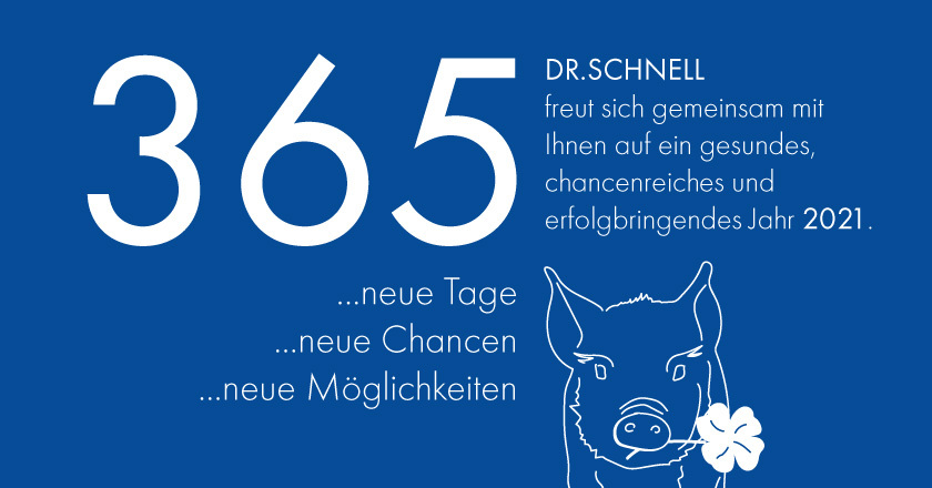 Wir wünschen Ihnen und Ihren Familien ein glückliches und gesundes neues Jahr!

Ihr DR.SCHNELL-Team
