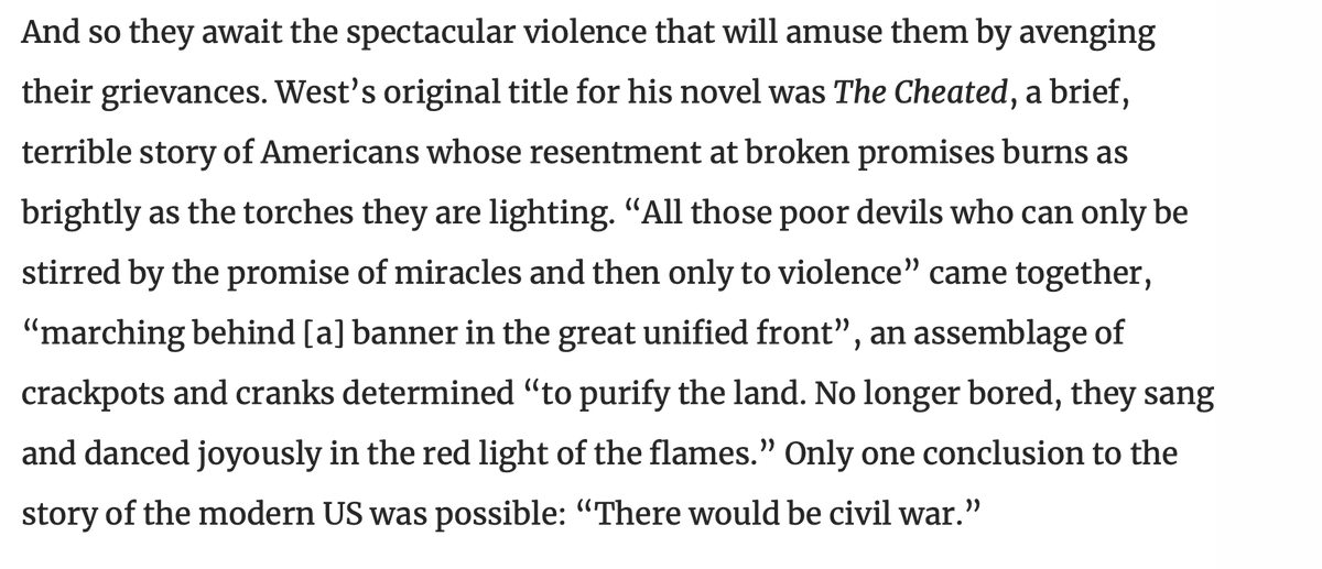 I spent much of last year writing about that history and warning about this violence in American politics. My first draft of this piece ended on “There would be civil war.”