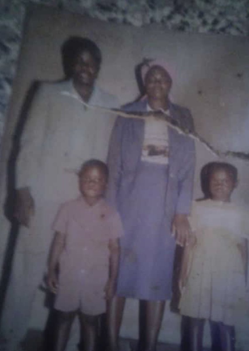 2. Circa 1990. In Bulawayo with my parents & sister. Those days we grew up in fascinating rural & urban areas. Both Economies were liquid & functioning. My dad was a shop floor worker though able to take care of his 8 kids.
