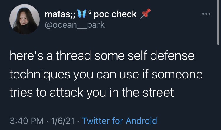 hi I’ve seen this floating around and some of the information is wrong/will hurt you more than your attacker. I have trained for 12 years in martial arts and taught self defense seminars for two, so here’s my take:
