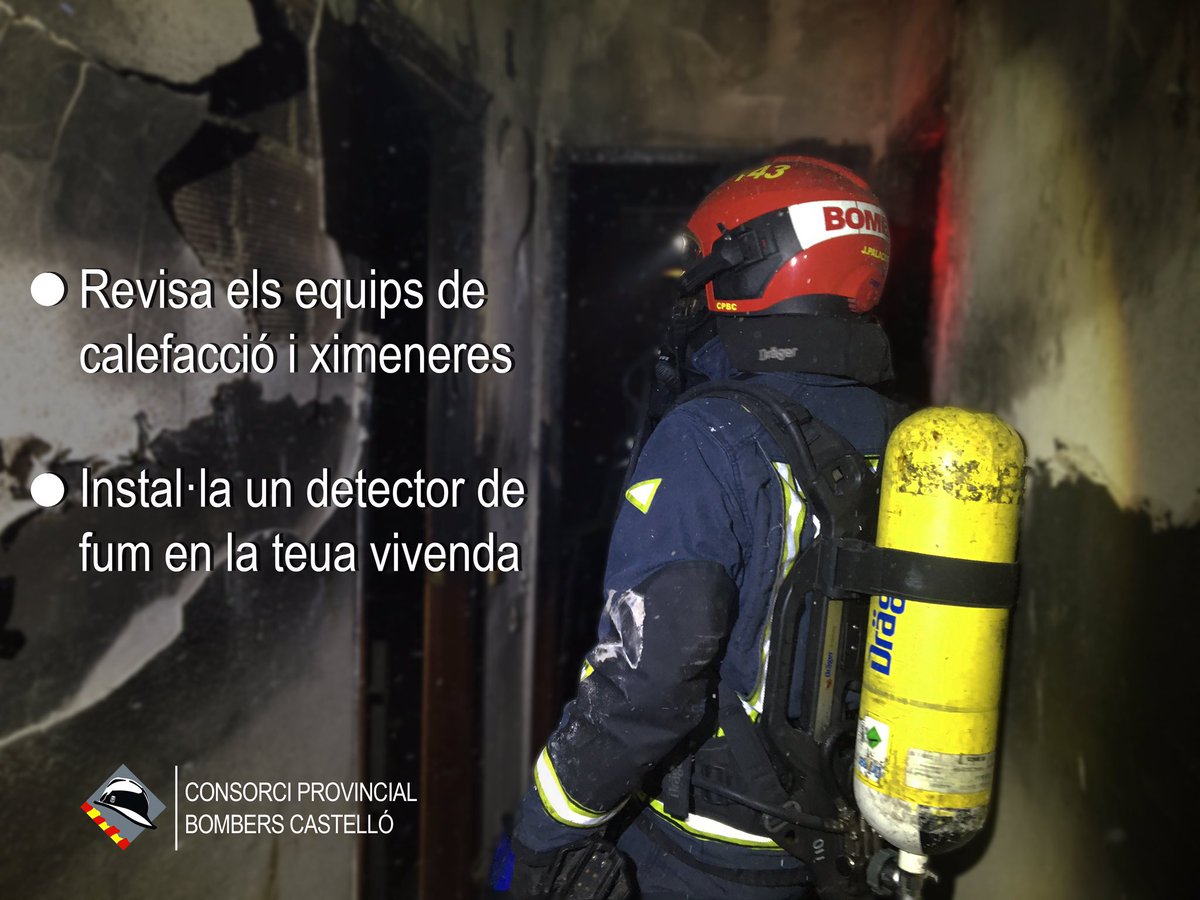 Segons la previsió de <a href="/AEMET_CValencia/">AEMET Comunitat Valenciana</a>, tenim per davant uns dies de molt de #fred i #neu a tota la província i molt especialment en zones d'interior. Des de #BombersCPBC <a href="/dipcas/">Diputació de Castelló</a> insistim en tindre #precaució amb els elements de calefacció per a evitar incendis d’habitatge.