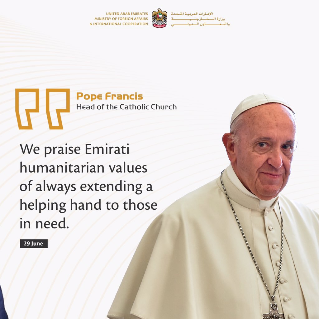 hend_mana's tweet photo. Proud to see UAE's global efforts to help fight COVID-19 praised by a number of leaders and officials, who recognize the significance of the UAE’s humanitarian contributions. 🇦🇪 https://t.co/9w6RmmWija