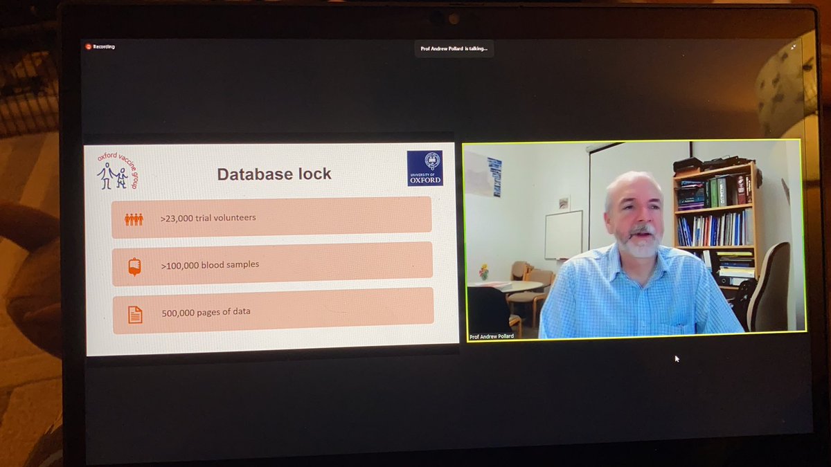 The database lock is when it can go to regulators. All the data has to be tidied up & submitted. No severe cases, no hospitalisations & NO DEATHS amongst anyone who received the vacc. So 70% effective at preventing catching it but appears 100% effective at reducing mortality?