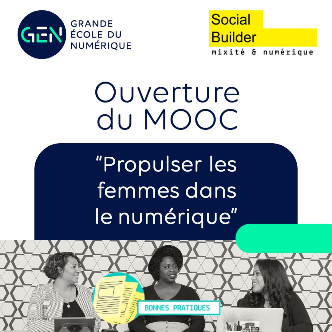 Le #MOOC de la GEN avec <a href="/SocialBuilder/">Social Builder</a> est ouvert !
Comment et où sourcer le public féminin ? Comment lutter contre les stéréotypes de genre ? Comment aider les femmes à s'insérer et s'affirmer dans le monde professionnel ?
Les réponses dans le MOOC : mooc.grandeecolenumerique.fr