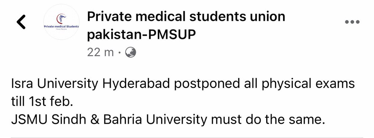UmerBareera's tweet photo. So the stubbornness not gonna worth anything. Delay exams till 1st feb #DelayAlIMedicalProffs #DelaySindhMedicalExams #DelayAllProffJsmu #ARYNews https://t.co/faIhnpqXMT