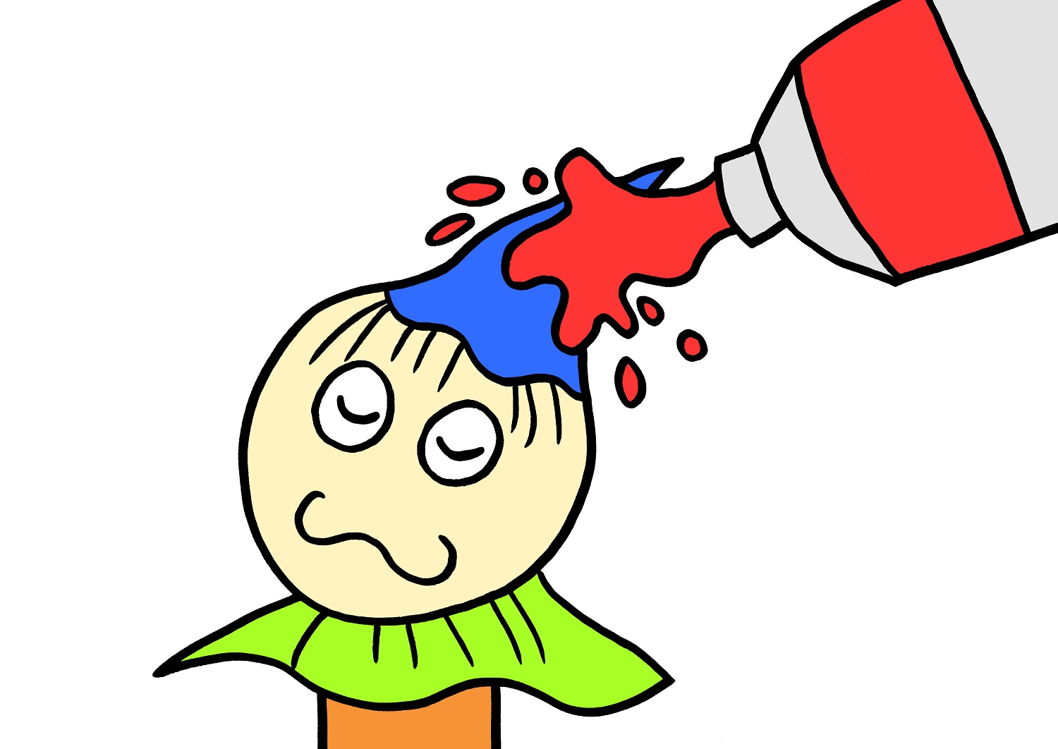 矢本マヒロ 今日のイラスト161 筆君の毛染め イラスト 絵 イラストレーション らくがき Illust Art 筆 絵の具 T Co Xxv5w9jwg7 Twitter