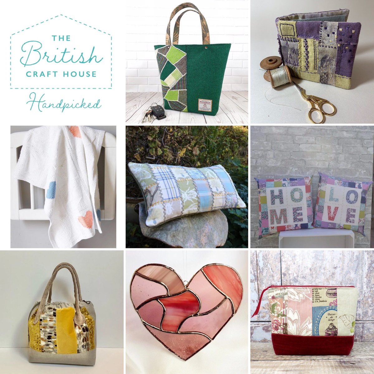 This week the <a href="/BritishCrafting/">BritishCraftHouse</a> #teamworkthursday collage is full of lovely patchwork. The work is by @InspiredTextil1, <a href="/lisasteeddavey/">Lisa Steed Davey</a>, <a href="/janelouisehill/">ParchmentandPurl</a>, <a href="/HareBoathouse/">Julie Townson Artist/Hare and Boathouse Creations</a>, <a href="/MillermanGlass/">MillermanGlass</a>, <a href="/ooakgifts/">Ooak Gifts</a>, Sew Turtle and <a href="/wildrosedesign7/">Linda Wild</a> 
#teamtbch #patchwork