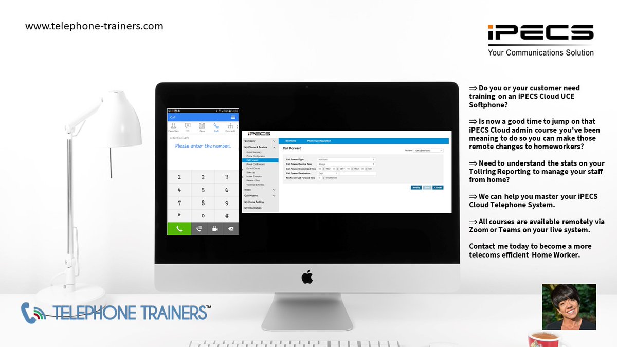 TelTrainersLtd's tweet image. Need training on your iPECS Cloud system?  Have you logged into your free User Portal? Need to know more about the UCE Desktop or Mobile App while working from home?  Call me or PM me. Remote training available. #ipecs #pragma #ipecscloud #telecoms #businesssystems #homeworker