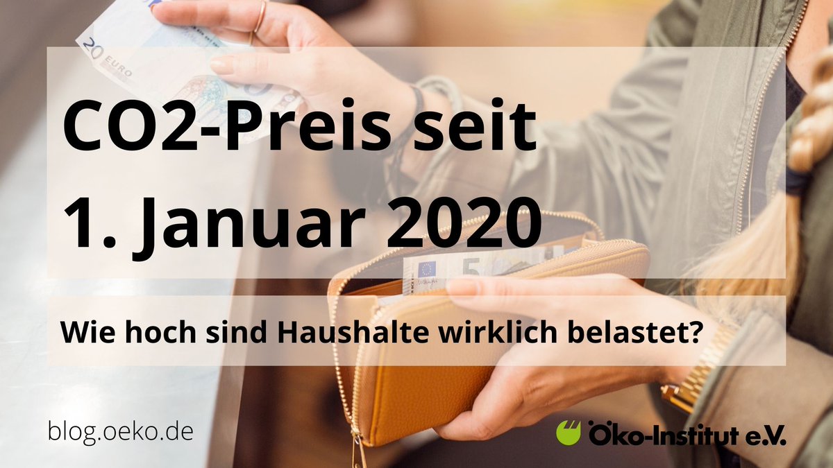 Seit Januar macht der #CO2Preis Autofahren und Heizen teurer. Gleichzeitig bleibt der Strompreis über Zuschüsse in die #EEG-Umlage stabil. Wie #sozial ausgewogen das ist, zeigt eine neue Analyse bei uns im Blog: blog.oeko.de/neu-ab-januar-… #Energiewende