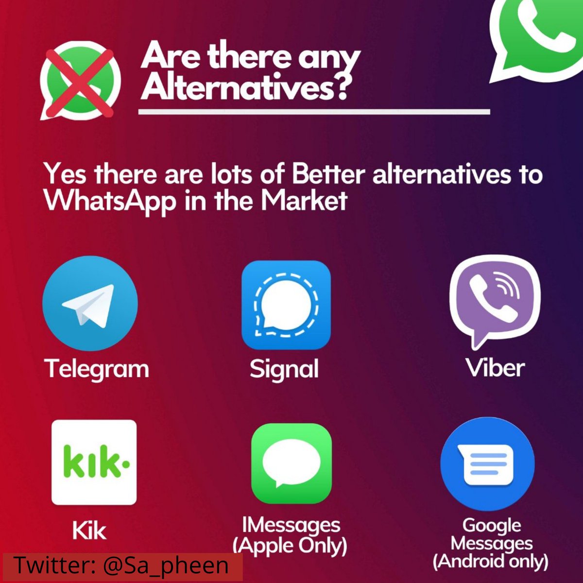 Do you know about new WhatsApp policy ?
Here is some info for you that may help you decide if you want to keep using whatsApp or shift to another app.
#free #business #DigitalMarketing
#thursdayvibes #WhatsappPrivacy
#WhatsApp #Facebook #Privacy #Alternatives #NewPolicy