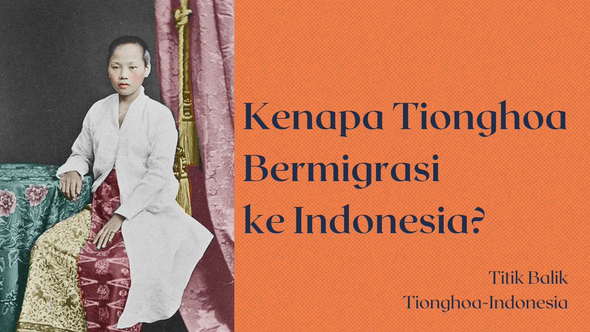 Apakah kalian pernah bertanya kenapa orang-orang Tionghoa datang ke Indonesia? Perjalanan Tionghoa ke Indonesia adalah kisah yang panjang dan telah berlangsung sejak lama. Orang-orang Tionghoa telah bermigrasi ke Indonesia sejak zaman kerajaan.*utas/thread