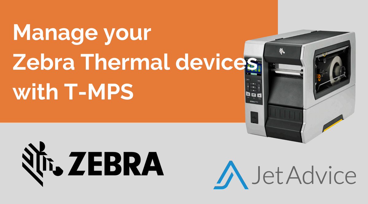 jetadvice's tweet photo. @ZebraTechnology channel partners can now manage, monitor, and optimize thermal printer environments for their customers with the Zebra Thermal Managed Print Services program. https://t.co/uSEnHjouFt 
#zebratechnologies #thermalprinting #thermalmps #jetadvice #tmps #euroform https://t.co/oNLeUTR37p