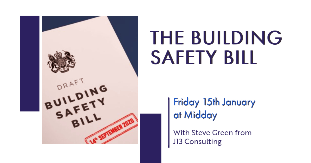 Friday 15th January at Midday

The Building Safety Bill 

Steve Green from J13 Consulting joins us yet again to talk about the most important issue of the UK construction industry currently

bit.ly/cws150121