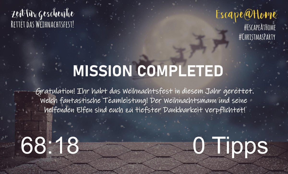 Auch das IMES Team ist zurück aus den Feiertagen, aber hat zuvor noch erfolgreich seine Weihnachtsmission bestanden! #frohesneuesjahr!