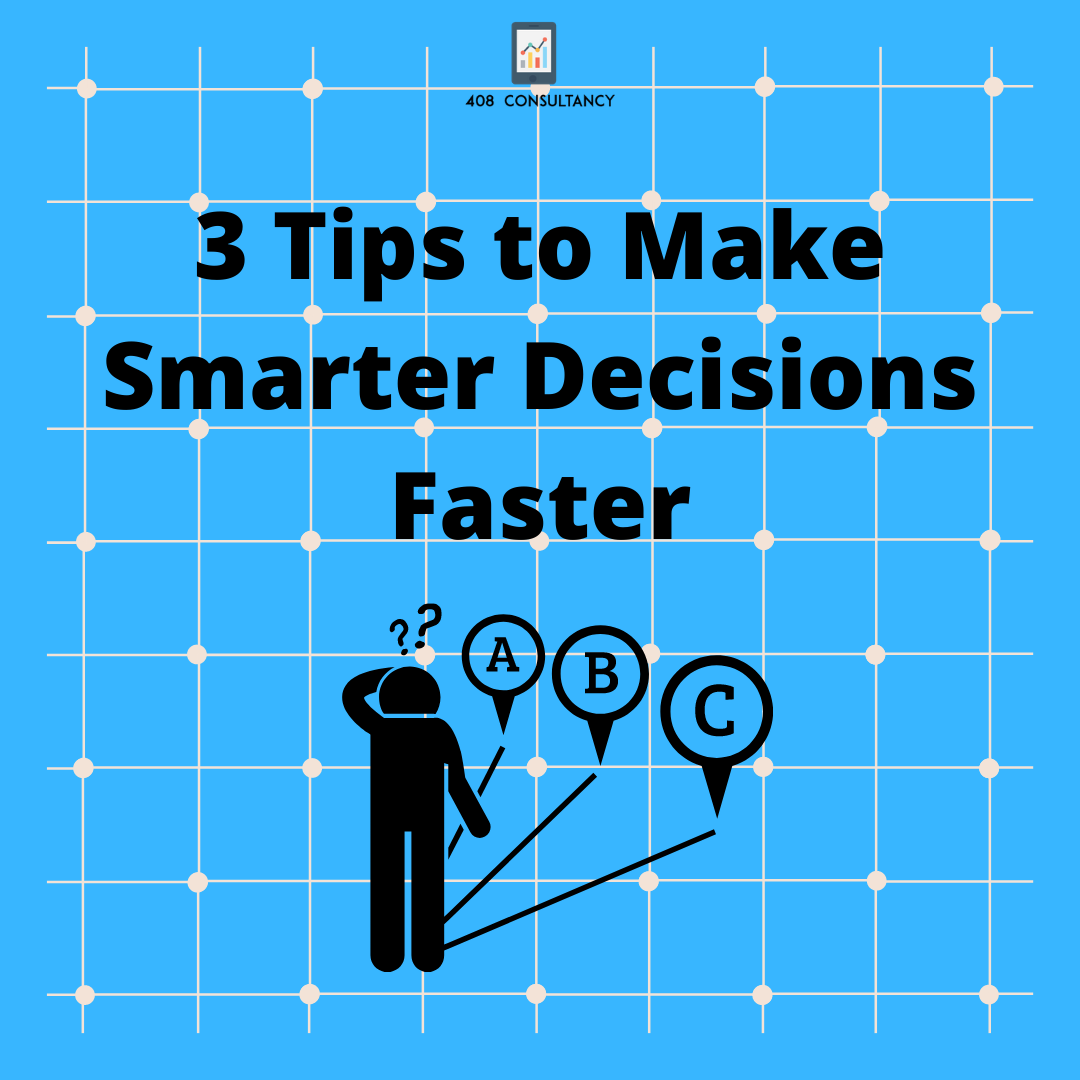 408Consultancy's tweet photo. 3 Tips to Make Smarter Decisions Faster

Need help with any of the following? Drop an urgent email now to:

contact@408consultancy.com

#career #jobs #decisionmaking https://t.co/EZ7R28K06h