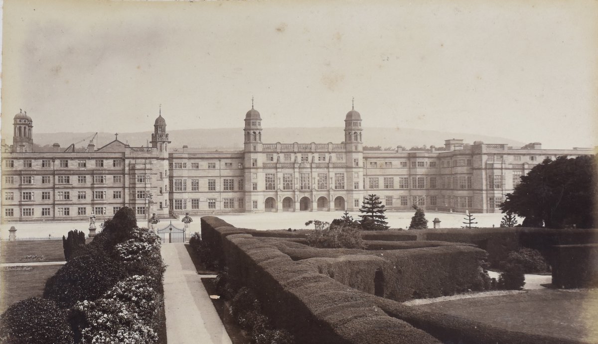 The #SchoolBuildings <a href="/Stonyhurst/">Stonyhurst</a> have changed over the years! Photos #FromTheArchives show our 1st South Front (1810) and its vast replacement built by Dunn &amp; Hansom in the early 1880s