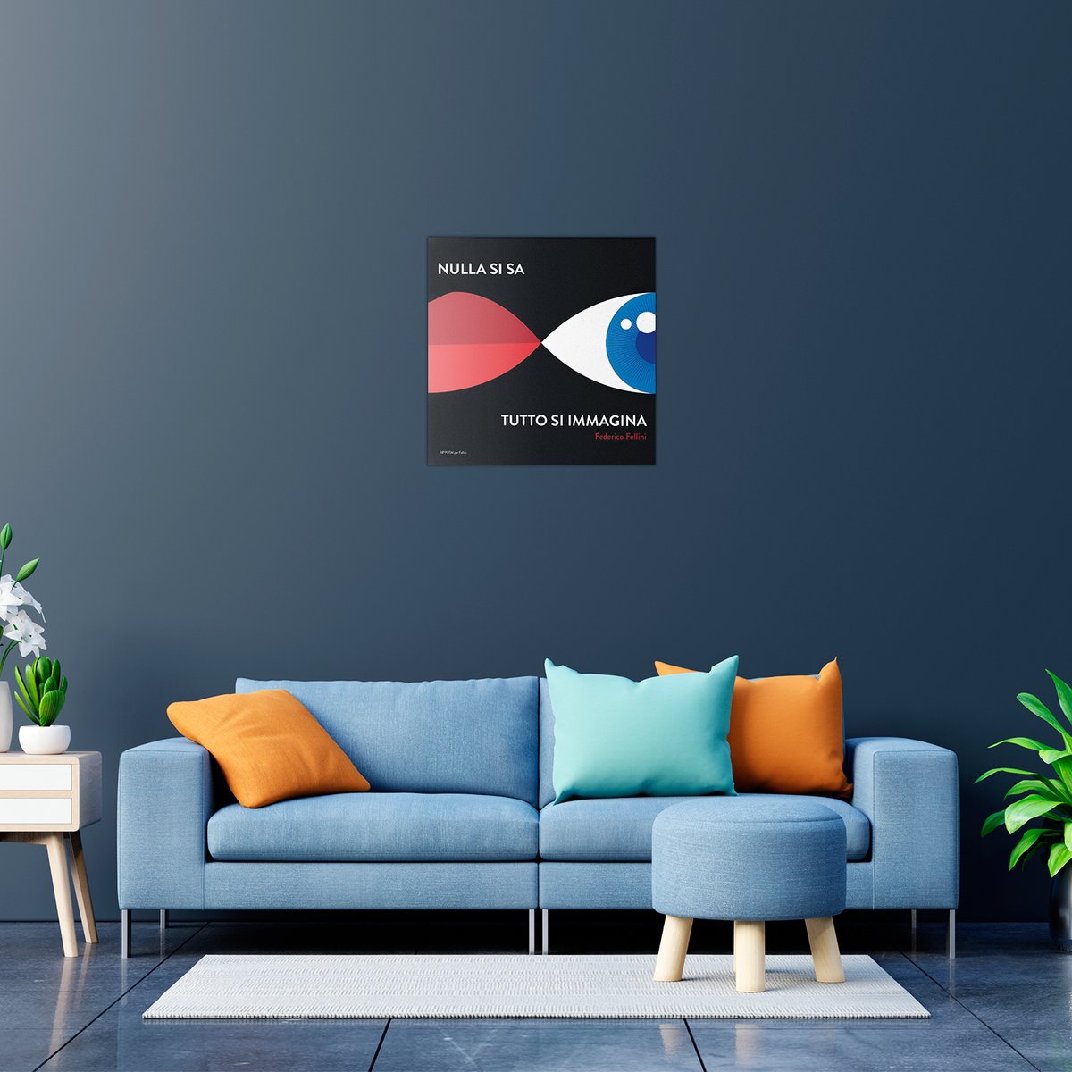 Lo stile passa attraverso l'immaginazione. 
❝Nulla si sa, tutto si immagina❞ - quadretto Wallpotai ispirato a #Fellini 👉 bit.ly/quadretto-fell…
Prodotto #MadeInItaly 
#homedecor #green