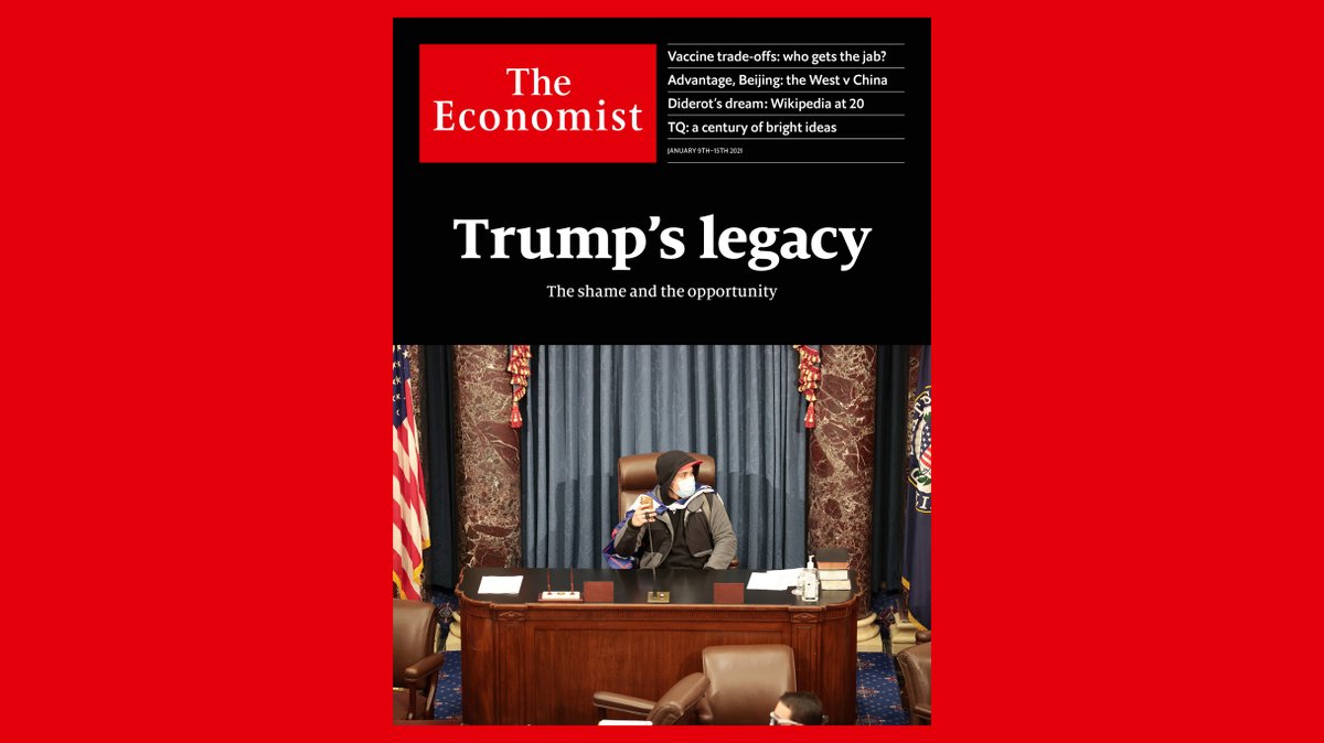 Be in no doubt that Donald Trump is the author of the lethal attack on the heart of American democracy, which will also change the course of Joe Biden's presidency. Our cover this week econ.st/2L1ByA5