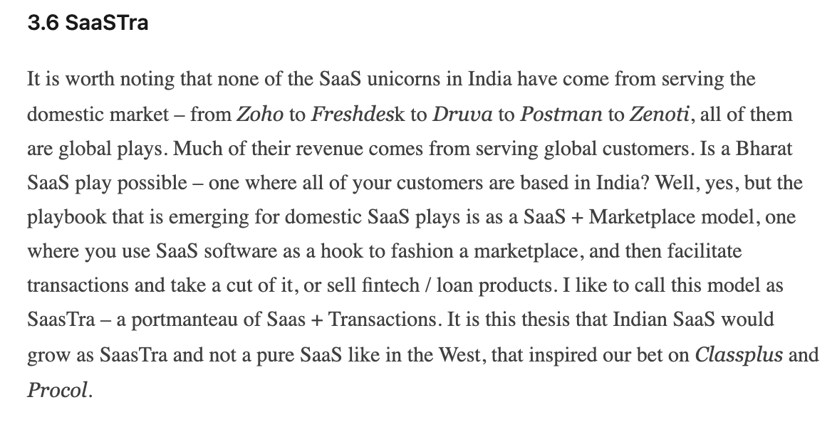 SaaSTra - SaaS + Transaction as a model for domestic SaaS plays.24/25