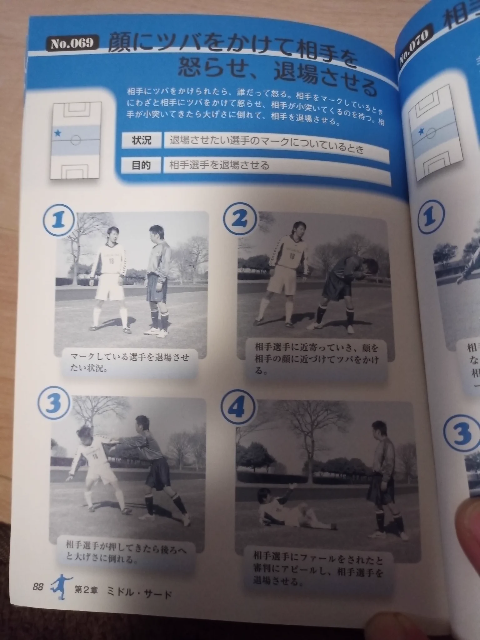 サッカーの教科書に載っている裏技が？相手を退場させる方法だったwww