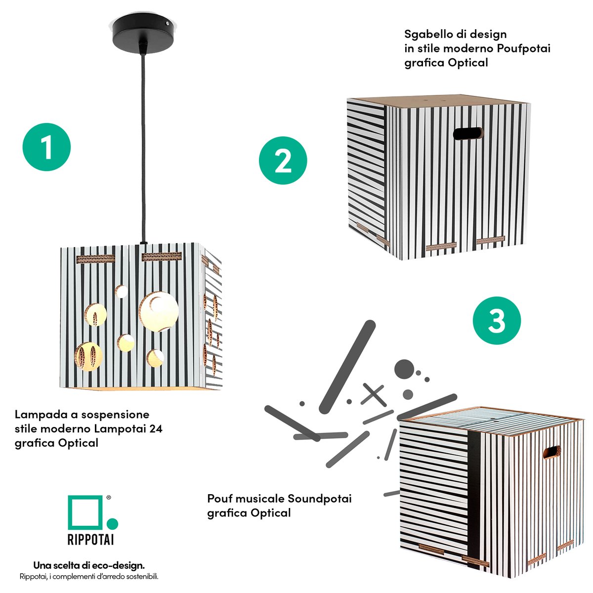 Alla ricerca del benessere e del relax con lo stile minimal della grafica Optical 
Tutti prodotti #MadeInItaly, di #design e #green
Li trovate qui 👉  rippotai.it
#homedecor #homedecorideas