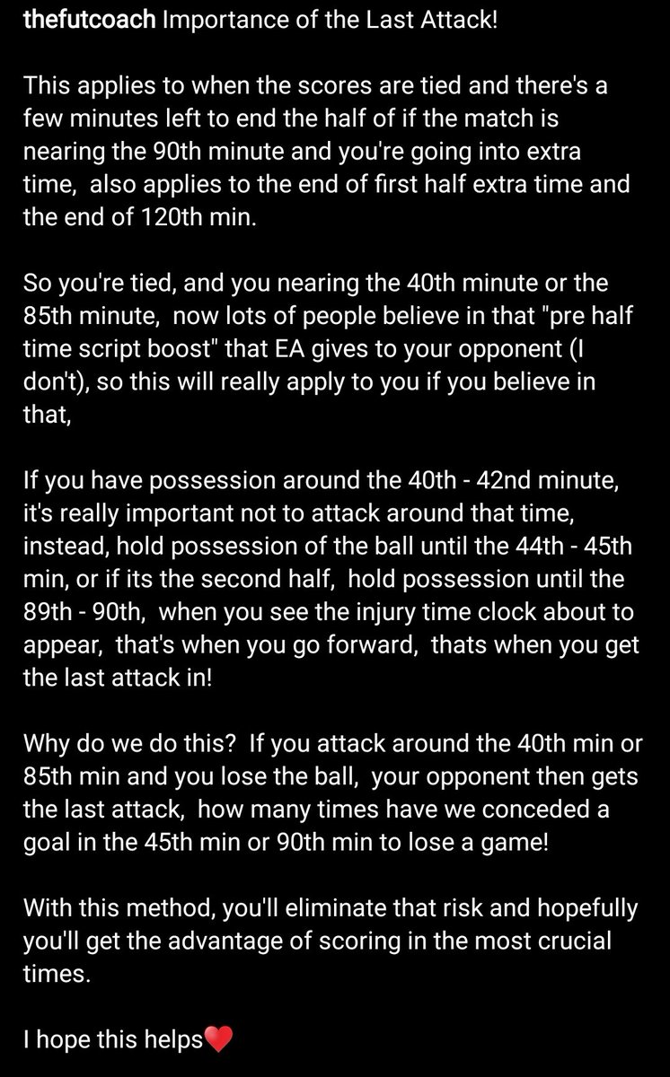 AbuAkhals's tweet photo. Importance of Last Attack!
💥Follow my insta page https://t.co/N8tgrBv6Ja♥️
#FIFA21 #FUT21 #weekendleague #fifacoaching #ultimateteam #esports #toty #rewards https://t.co/ZoPOCXfg8Y