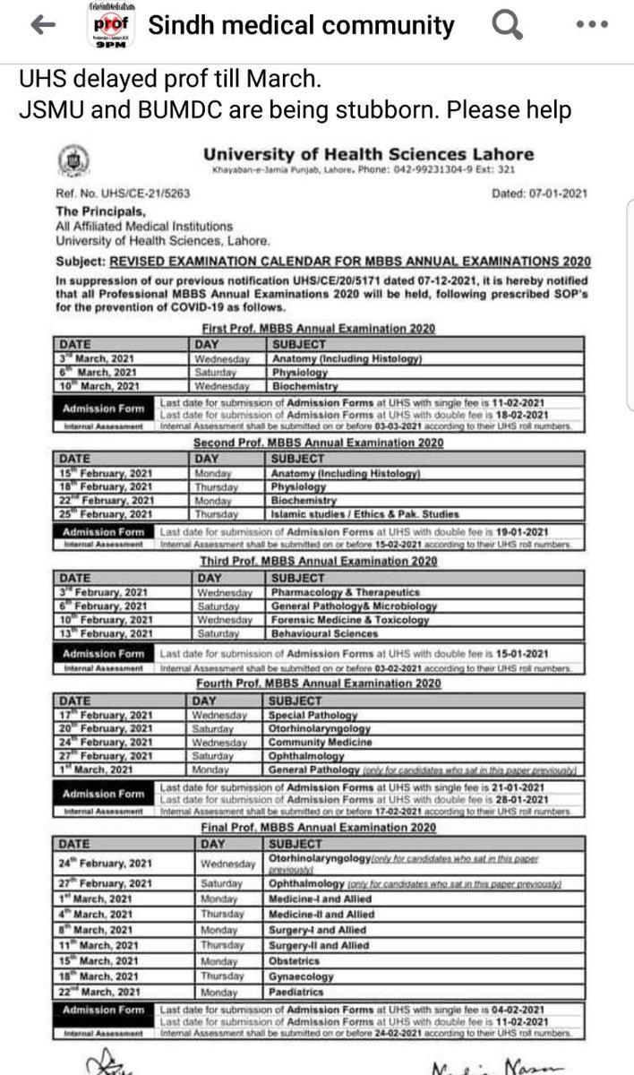 AltafArshma's tweet photo. When UHS can delay proffs till march why not JSMU, DOW and BUMDC???
@MJibranNasir @ZakaWaqar 
@ImranIsmailPTI @SindhHealthDpt @AzraPechuho @nhsrcofficial @ARYNEWSOFFICIAL @BOLNETWORK @SaeedGhani1 @SindhGovt1 #DelayAllProffsJsmu #DelayAllMedicalProffs #DelaySindhMedicalExams https://t.co/LSw1vM1Iar