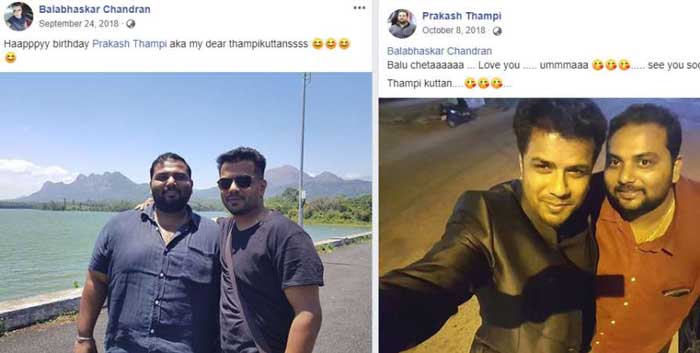 17.How can Thampi & Aaditya Thackeray celebrate their birthdays 1 day b4 the incident? If you don't believe, see d last FB post of Bala, just before his accident on Sep 24, where he greets Thampi. Fatal accident took place in the wee hours of Sep 25, as rumoured in Sush case too